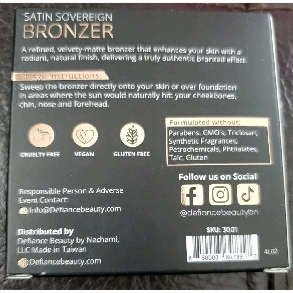 Defiance Beauty By Nechami‎ Full-size Satin Sovereign Bronzer New